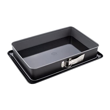 Dr. Oetker Rechteckige Springform mit Servierboden x 25 cm Back-Idee – Eckige Backform mit schnitt- & kratzfestem Flachboden & Emaille-Beschichtung – Kuchenbackform mit Antihaftbeschichtung im Sale